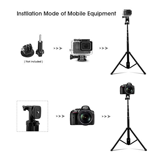 AFAITH Selfie Stick Trípode, 54 Pulgadas Monopod de cámara para teléfono inalámbrico Extensible con Control Remoto Bluetooth para GoPro Hero 9/Hero 8/7/6 Black iPhone 11 8 7Plus Samsung Huawei