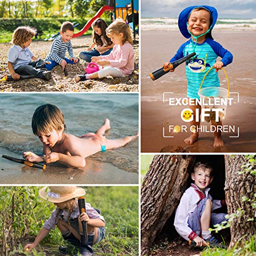 AFOZO Detector de Metales Pinpointers Totalmente IP68 Resistente al Agua hasta 10 Metros Detector de Metales de Mano subacuático Varita 360 ° Ultra Sensible con Funda para Adultos Niños (Negro)