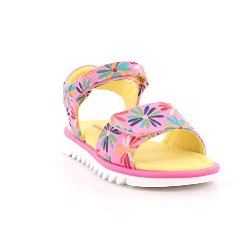 Agatha Ruiz de la Prada 192967, Sandalias con Punta Abierta para Niñas, Multicolor (Rosa Y Flores (Tejido Y Estampado) Paprika), 30 EU