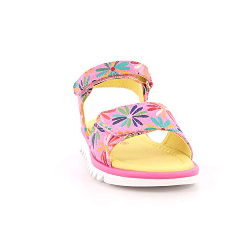 Agatha Ruiz de la Prada 192967, Sandalias con Punta Abierta para Niñas, Multicolor (Rosa Y Flores (Tejido Y Estampado) Paprika), 30 EU