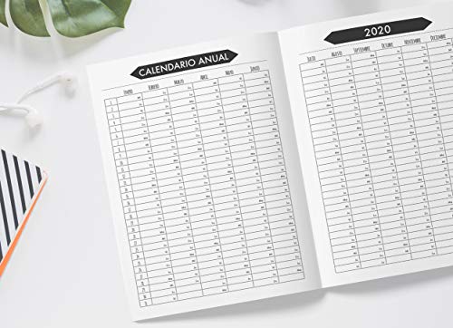Agenda escolar 2019-2020: Planner Semanal - Semana Sista - Calendario - Horario - Prints Palm