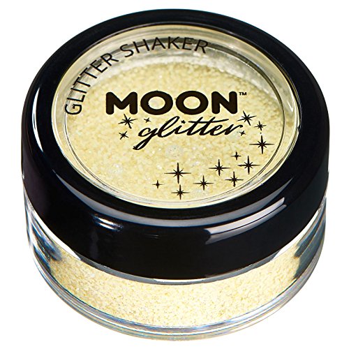 Agitadores de Brillo Pastel por Moon Glitter – 100% Brillo Cosmético para la Cara, Cuerpo, Uñas, Cabello y Labios - 3g - Limón