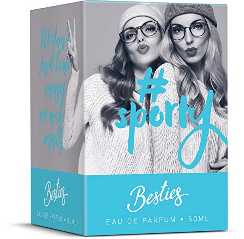 Agua de perfume (Eau de Parfum) BESTIES SPORTY para Mujeres, Mancebas y Chicas frasco de 50 ml – Fragancia citrica floral para ella