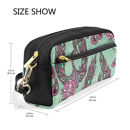 Ahomy Estuche Portatodo Mítico Pájaro Grande Capacit Estudiante Bolígrafo Cartera Cosmético Maquillaje Bolsa para Mujer