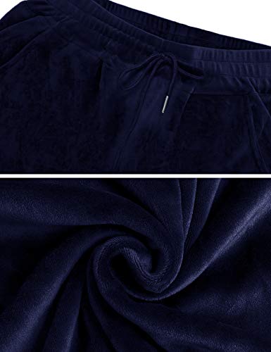 Aibrou Pantalones Deportivo para Mujer,Chandal Terciopelo con Cordones Bolsillos para Yoga Jogger Deporte en Casa,Pijamas