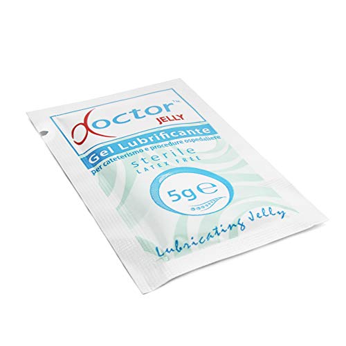 AIESI® Gel lubricante estéril sobres de dosis única 5 gramos DOCTOR JELLY (Paquete de 100 piezas)