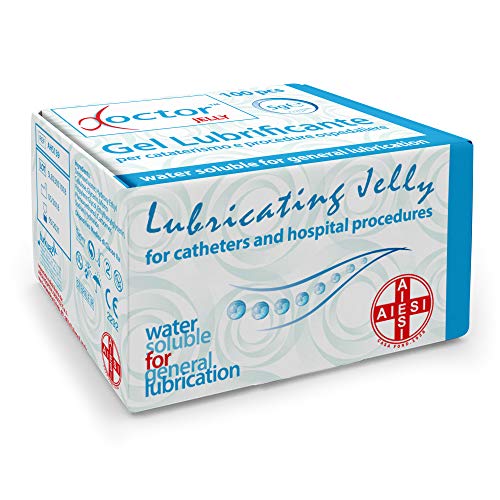 AIESI® Gel lubricante estéril sobres de dosis única 5 gramos DOCTOR JELLY (Paquete de 100 piezas)