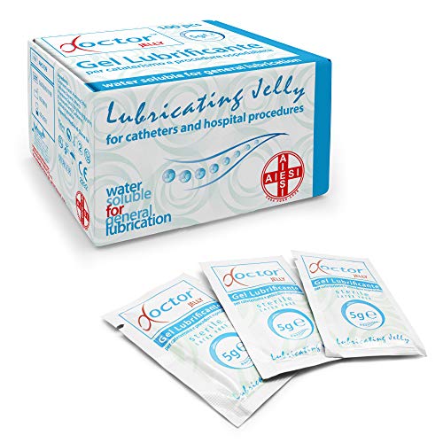 AIESI® Gel lubricante estéril sobres de dosis única 5 gramos DOCTOR JELLY (Paquete de 100 piezas)