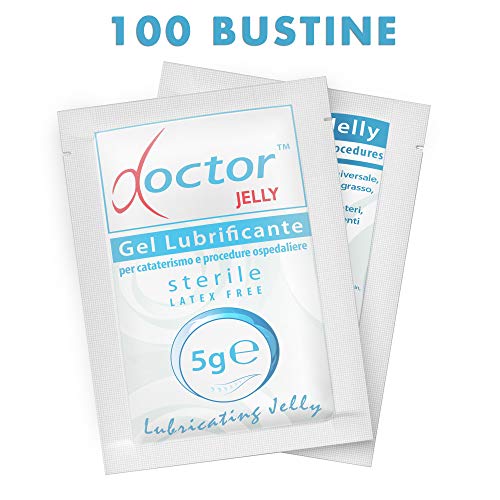 AIESI® Gel lubricante estéril sobres de dosis única 5 gramos DOCTOR JELLY (Paquete de 100 piezas)