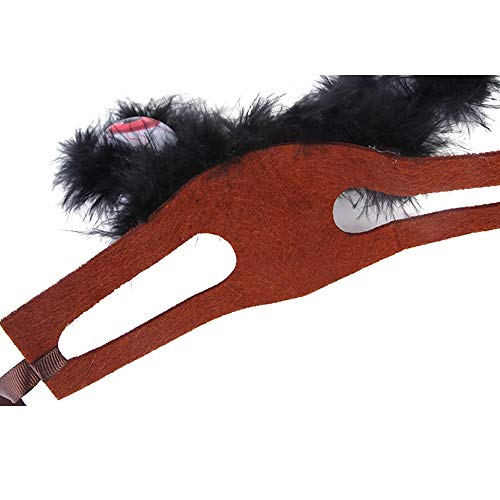 AILOVA Tocado con purpurina para mascotas, perro, gato, Halloween, Navidad, felpa, brillante, ojos grandes, cosplay, ropa ajustable para perro, gato, cachorro, gatito