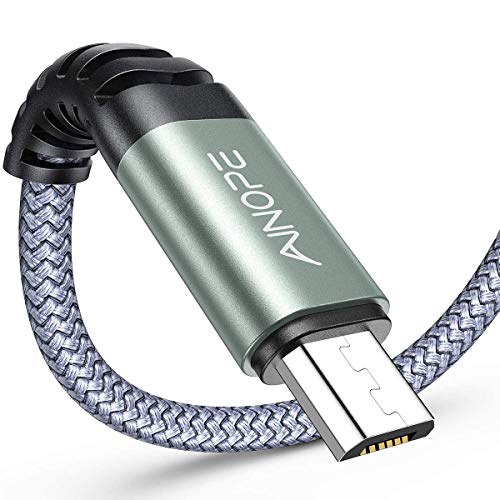 AINOPE Cable Micro USB, [2Pack 2M] Trenzado de Nylon Cable Carga Rápida y Sincronizació Compatible con Android, Samsung Galaxy S6 S7 J5 J7, Kindle, Sony, Nexus