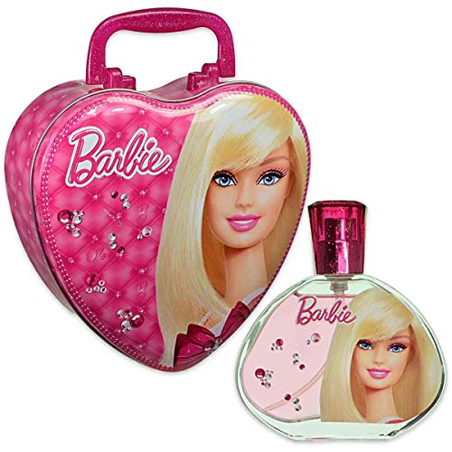 Aire Val Barbie Set de Caso de Metal en forma de corazón y Eau de Toilette, 100 ml