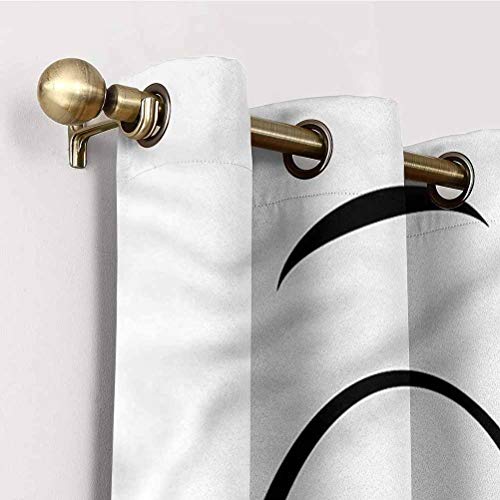 Aishare Store - Cortinas de dormitorio, 213 cm de largo, aisladas térmicamente, paneles opacos, ojos y personajes de dibujos animados sorprendidos, cortinas opacas para dormitorio de niños (2 paneles)