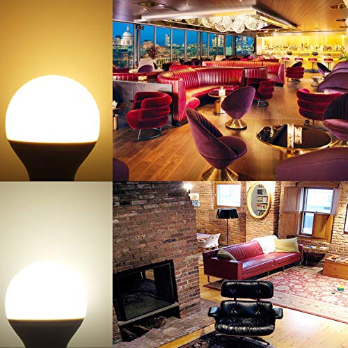 Aiwode Bombilla LED E14 Mini Globo G45,5.5W Equivalente a 40W,Blanco Neutra 4000K,470LM, RA80 180°Ángulo de haz,Paquete de 6.