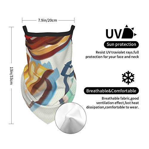 Akhy Boy's Burger Fries Hot Dog Junkfood Bandana Cloth Child Face Mask Washable Face Covering Neck Gaiter Girl'S Dust Mask