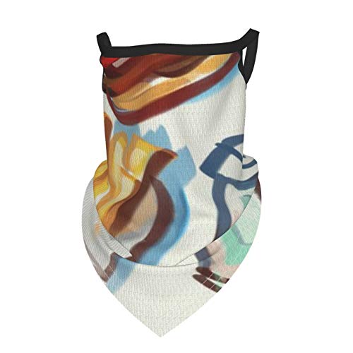 Akhy Boy's Burger Fries Hot Dog Junkfood Bandana Cloth Child Face Mask Washable Face Covering Neck Gaiter Girl'S Dust Mask