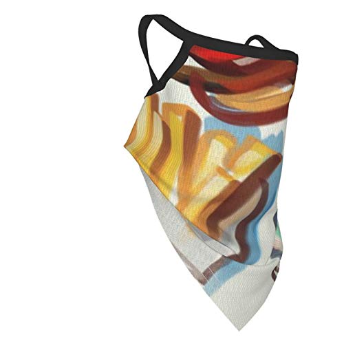 Akhy Boy's Burger Fries Hot Dog Junkfood Bandana Cloth Child Face Mask Washable Face Covering Neck Gaiter Girl'S Dust Mask