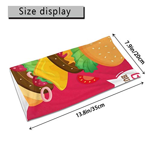 Akhy Multifunctional Headwear Boys Girl Face Mask Headband Neck Gaiter Best Burger Balaclava For Teens