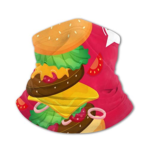 Akhy Multifunctional Headwear Boys Girl Face Mask Headband Neck Gaiter Best Burger Balaclava For Teens