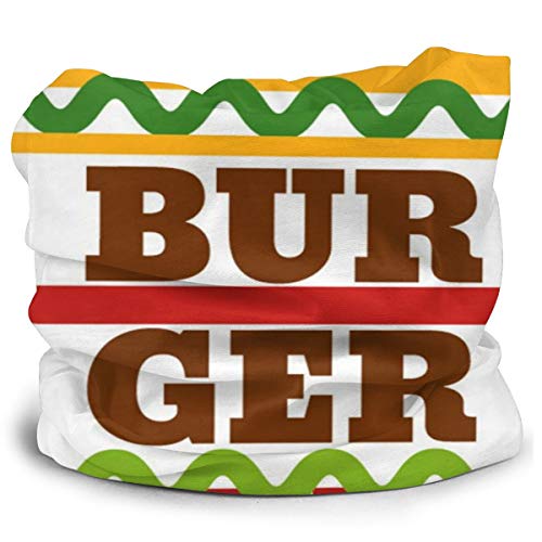 Akhy Multifunctional Headwear Boys Girl Face Mask Headband Neck Gaiter Burger Balaclava For Teens