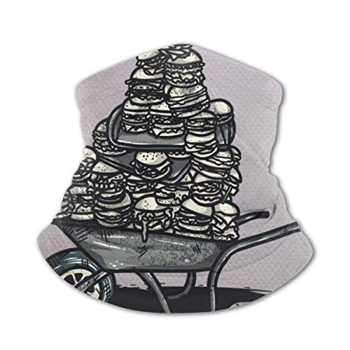 Akhy Multifunctional Headwear Boys Girl Face Mask Headband Neck Gaiter Wheelbarrow Burger Mar Balaclava For Teens
