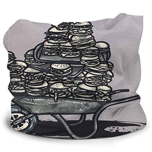 Akhy Multifunctional Headwear Boys Girl Face Mask Headband Neck Gaiter Wheelbarrow Burger Mar Balaclava For Teens