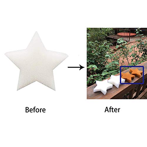 ALBEFY 10 PCS de Esponja Absorbente de Aceite, Súper Absorción, Esponja de Limpieza en Forma de Estrella, Herramienta Limpia para la Cocina de la Piscina
