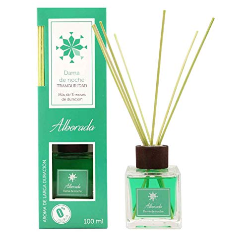 Alborada Ambientador, Difusor de Varillas 100 ML, Fragancia Dama de Noche