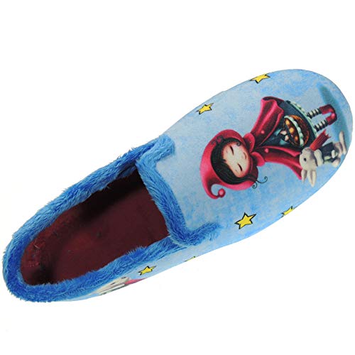 Alcalde 803 Zapatilla Cerrada Casa Alicia País Maravillas Invierno Perfumada para Niña Azul Talla 28