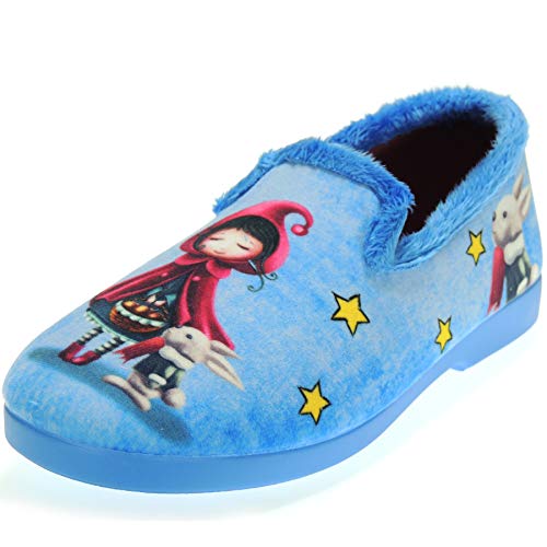 Alcalde 803 Zapatilla Cerrada Casa Alicia País Maravillas Invierno Perfumada para Niña Azul Talla 28
