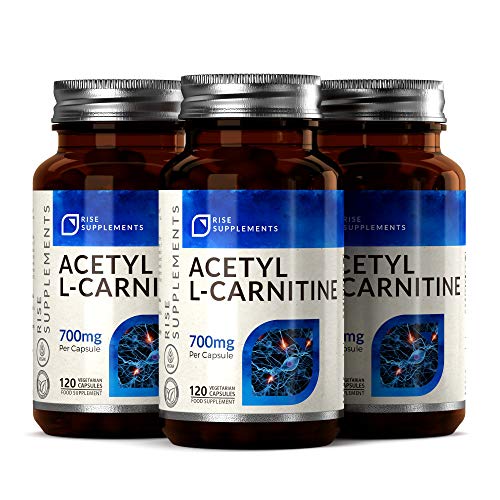 ALCAR Acetyl L Carnitine 700mg [Alta Resistencia], 120 Cápsulas Veganas | Suplementos de Gimnasia y Entrenamiento |Para la Salud del Cerebro y la Función Cognitiva | Aumento de Suplementos