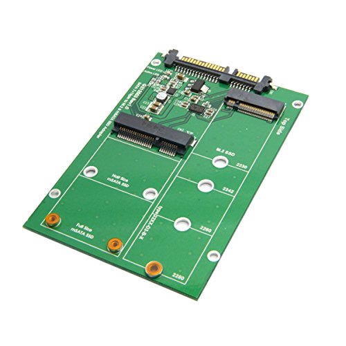 Alda PQ® Premium - Beamerlampen Adaptador USB 3.0 a SATA 22pin Disco duro de 2.5 "a 2 en 1 Combo Mini PCI-E 2 Lane M.2 NGFF y MSATA SSD Convertidor