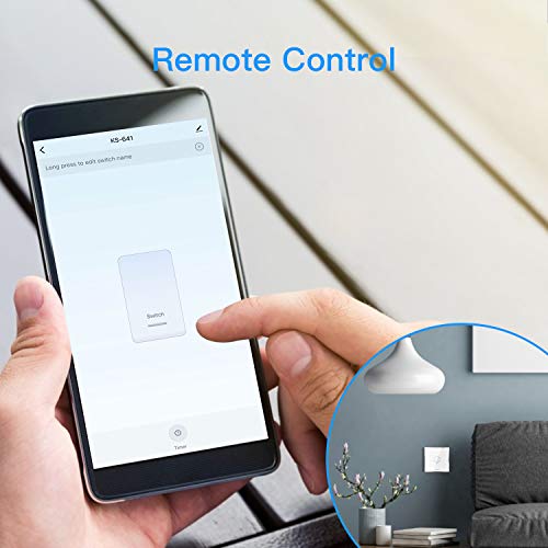 Alexa Interruptor Conmutador WiFi, Maxcio Interruptor de Luz 2 Vías Compatible con Alexa Echo/Dot/Tap, Google Home, Interruptor Táctil de Pared WiFi con Temporizador(2 Packs)