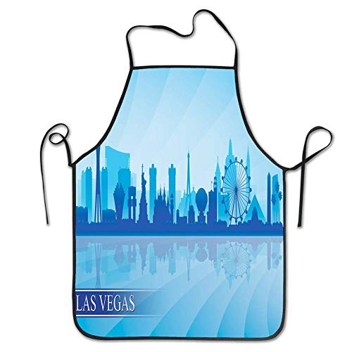 alice-shop Delantales, Silueta de una Ciudad Estadounidense con Varios hitos en el Centro de Nevada