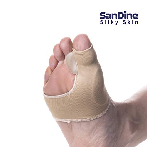 Alisador de Dedo Gordo Corrector de Juanetes - Mangas de Alivio del Dolor de Juanete - Funda Protectora de Soporte de Férula de Juanete - De Gel de Silicona Incorporada - 1par Pequeño de Sandine