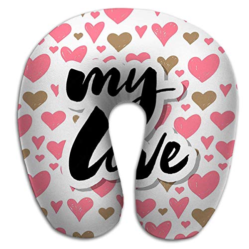 Almohada de Espuma viscoelástica You My Love Lettering Banner Pattern Slogan You My Love Lettering Banner Pattern Hipster