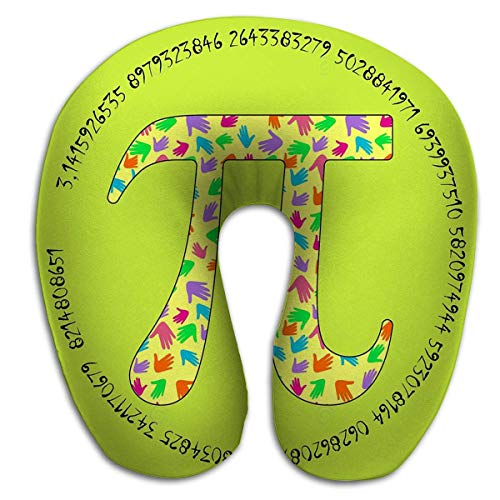 Almohada en Forma de U, Cuello, Almohada de Viaje, Coche, avión, ilustración, símbolo de pi, Forma, patrón de Palma, Concepto, eps