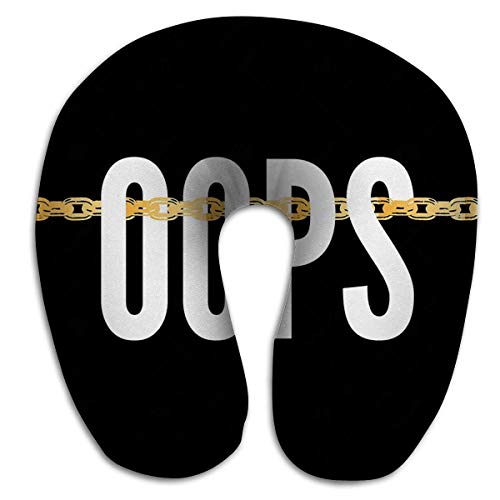 Almohada en Forma de U de Espuma de Memoria, Novedad Travel Rest Pillow Slogan Oops Phrase Graphic Print Fashion Lettering