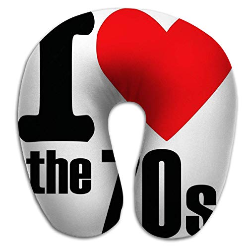 Almohada Multifuncional con Forma de U Almohada Multifuncional i Love 70s Slogan Retro