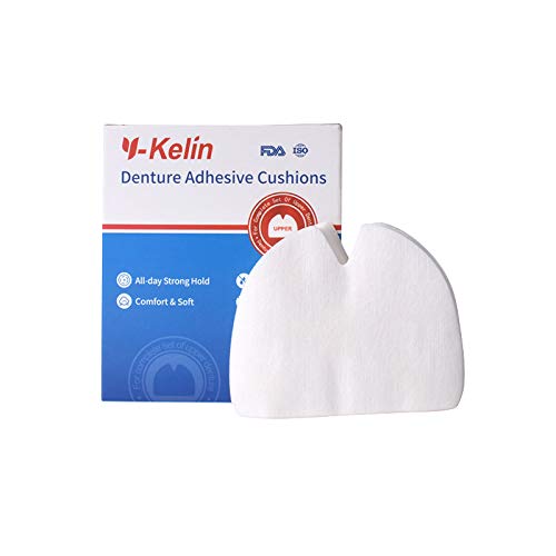 Almohadillas adhesivas para dentaduras superiores Y-Kelin, almohadillas superiores 30 (4 Pack)