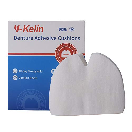 Almohadillas adhesivas para dentaduras superiores Y-Kelin, almohadillas superiores 30 (4 Pack)