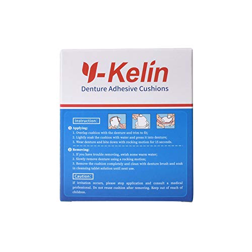Almohadillas adhesivas para dentaduras superiores Y-Kelin, almohadillas superiores 30 (4 Pack)