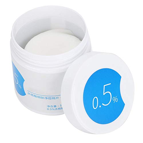 Almohadillas para la cara de espinillas claras rápidas de 60 piezas con 0.5% de ácido salicílico, almohadilla de algodón para la reparación de la limpieza de la cara para prevenir brotes y