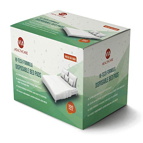 Almohadillas protectoras desechables muy absorbentes para incontinencia 100 camas 60 x 90 cm | Ideal para la noche