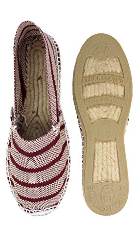 Alpargata Plana Burdeos Segovia Textil Mujer (Talla 35)