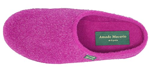Amado Macario Malaga - Zapatillas de Estar por casa de Tela para Mujer, Color Rosa, Talla 37