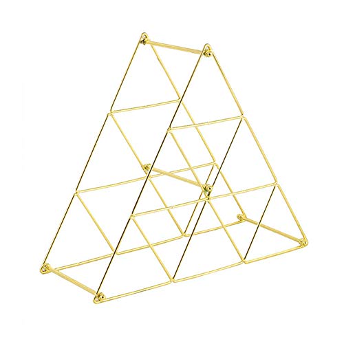 AmandaJ - Estante de hierro para vino, diseño de torre de hierro, color dorado y rosa, No nulo, dorado, Tamaño libre