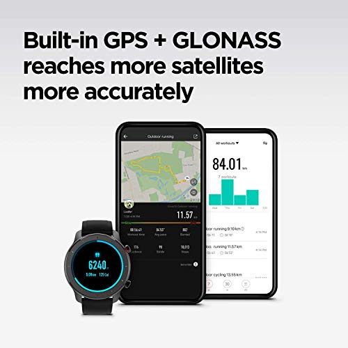 Amazfit GTR 42mm - Reloj Inteligente con frecuencia cardíaca y Seguimiento de Actividad, batería de Larga duración, Negro