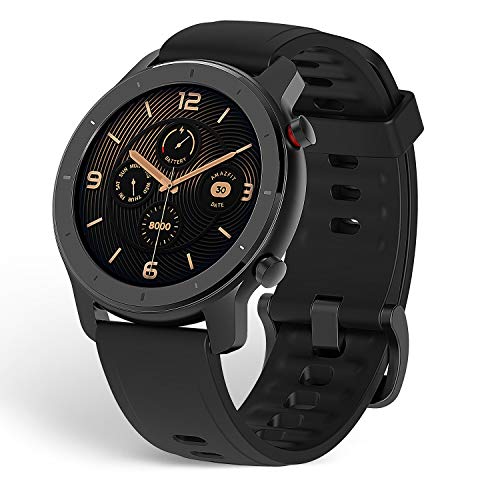 Amazfit GTR 42mm - Reloj Inteligente con frecuencia cardíaca y Seguimiento de Actividad, batería de Larga duración, Negro