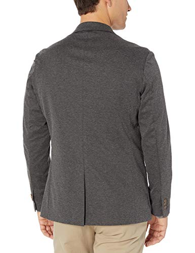 Amazon Essentials - Chaqueta deportiva de punto para hombre, Gris carbón jaspeado, M